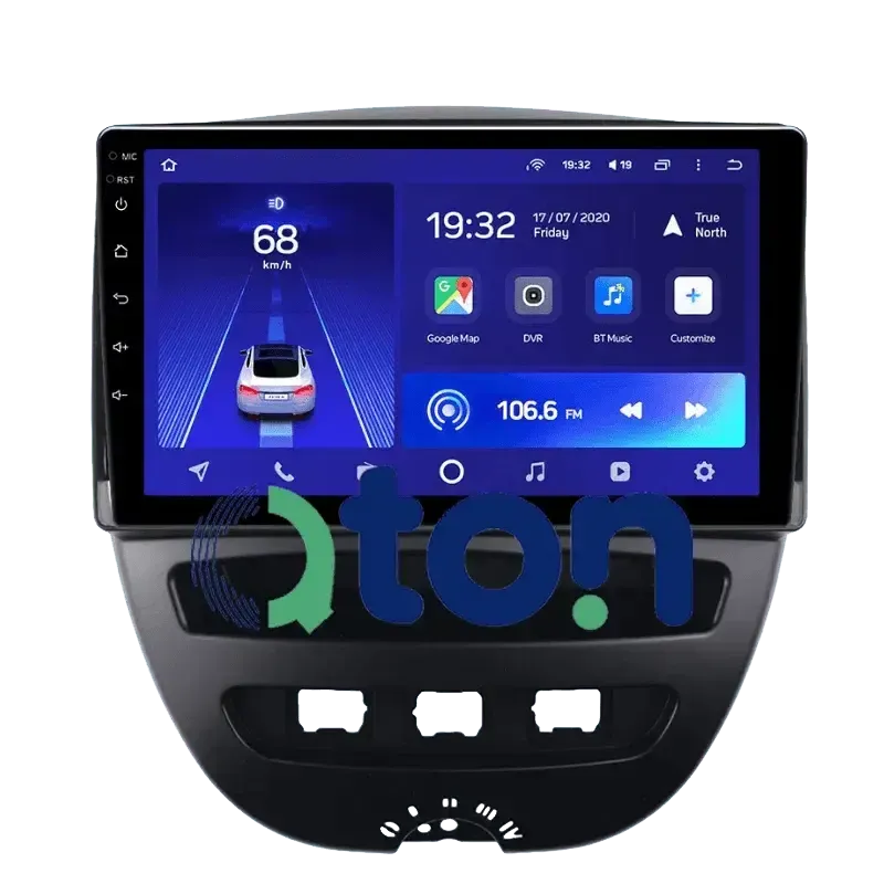 מערכת מולטימדיה אנדרואיד לטויוטה (Toyota) אייגו 2007 – התקנה מקצועית מבית Qton, מומחים באיתור, מיגון ומולטימדיה לרכב