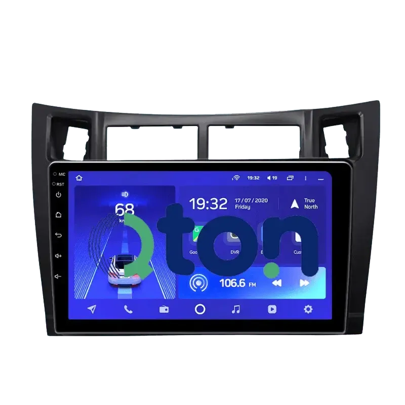 מערכת מולטימדיה אנדרואיד לטויוטה (Toyota) יאריס 2009 – התקנה מקצועית מבית Qton, מומחים באיתור, מיגון ומולטימדיה לרכב