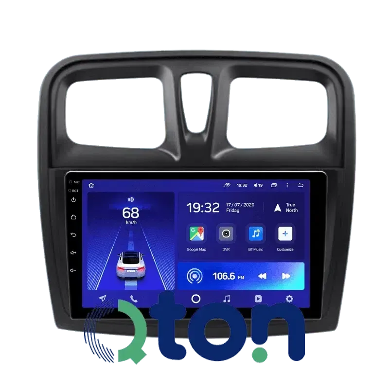 מערכת מולטימדיה אנדרואיד לדצ'יה (Dacia) לוגאן 2017 – התקנה מקצועית מבית Qton, מומחים באיתור, מיגון ומולטימדיה לרכב